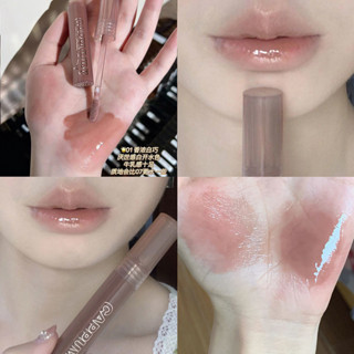  Fxdazi * Son Môi Dark Queen Lip Gloss Mirror Lip Glaze Lip Mud Đen Nâu Màu Khỏa Thân Nước Bóng Thạch Thủy Tinh Môi Nữ Lava Chocol 