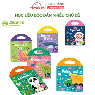 Học Liệu Bóc Dán Sticker GORYEO BABY, Miếng Dán Dày Có Thể Tái Sử Dụng, Đồ Chơi Giáo Dục Montessori Cho Bé 1-5 tuổi