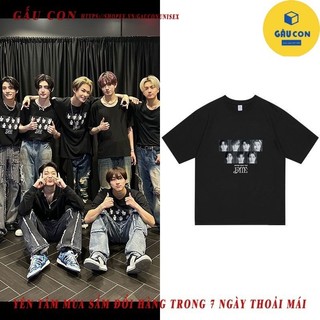 Kpop ENHYPEN 2023 FATE US Cổ Tròn Cotton T Tay Ngắn Áo Sơ Mi Cặp Đôi Nam / Nữ