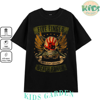 Áo Thun Rock Band Tee , Áo Five Finger Death Punch Vải Cotton Cao Cấp Thoáng Mát Mã 001