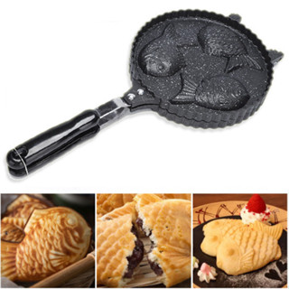 Khuôn Nướng Bánh Cá 3 Con 41*20 cm Bánh Taiyaki Chống Dính Pan Taiyaki Waffle Maker