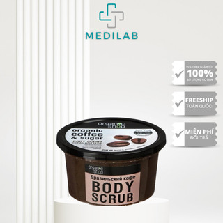 Tẩy Tế Bào Chết Toàn Thân Organic Shop Organic Brazilian Coffee & Sugar Body Scrub 250ml - Hương Cà Phê