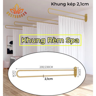 Phụ Kiện khung rèm spa, giá treo rèm spa siêu chịu lực