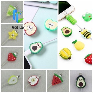 Gofidin cắn phim hoạt hình cuộn dây cáp, lấy một cắn chống phá vỡ trái cây sạc cuộn dây, cáp bảo vệ pvc hoạt hình bảo vệ cáp dữ liệu bảo vệ dây điện thoại di động