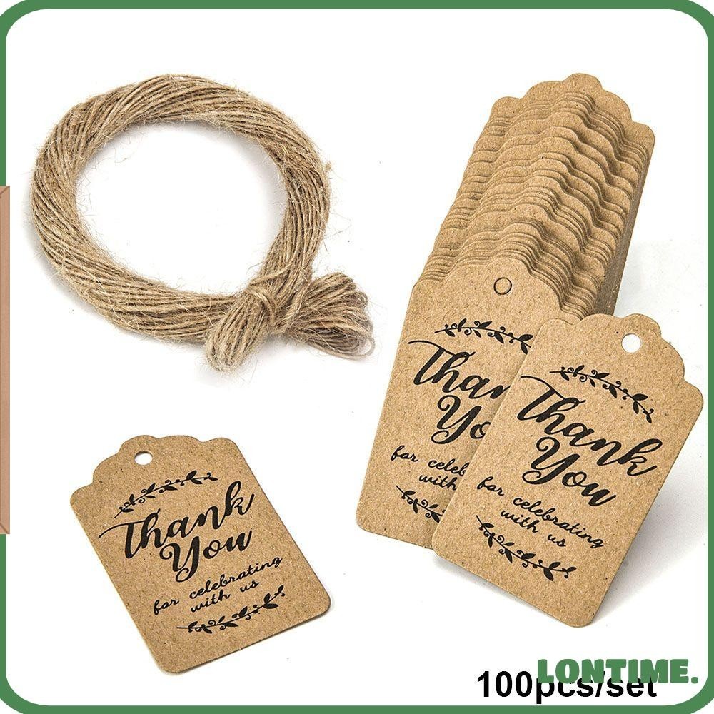 Bộ 100 tag gắn gói quà handmade