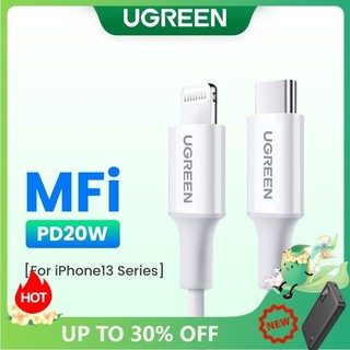 Dây cáp sạc nhanh UGREEN MFi USB C sang MFi thích hợp cho iPhone 12 13 14 Pro Max/ iPad mini 6/ iPad Gen 9