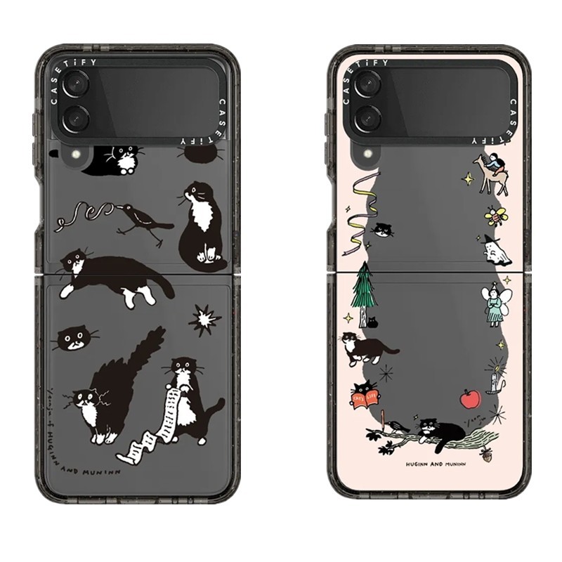 Ốp lưng cứng CASETiFY Chocolateye Cat chất lượng cao Samsung Galaxy Z Flip 5 Flip 4 Flip 3 Vỏ Acryli