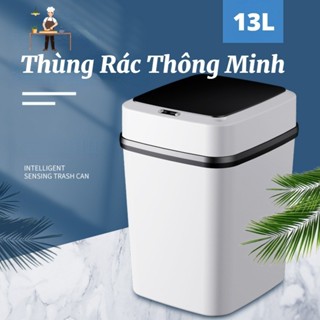  Thùng Rác Thông Minh Sử Dụng Trong Gia Đình Điện Thùng Rác Có Nắp Thùng Rác Tự Động Phòng Khách Phòng Tắm Nhà Bếp 13L 