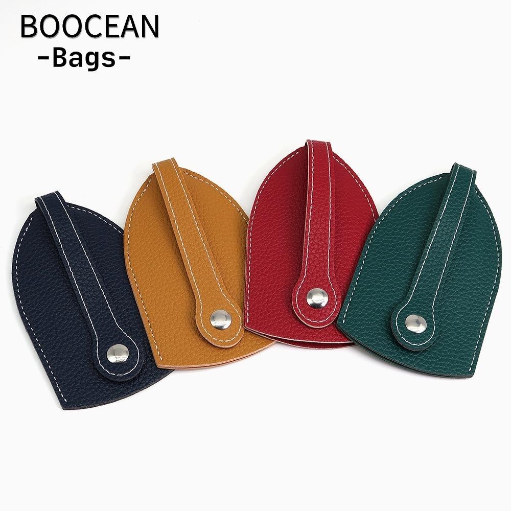 BOOCEAN Túi chìa khóa, Túi móc khóa da loại kéo, Chìa khóa Mini cầm tay sáng tạo