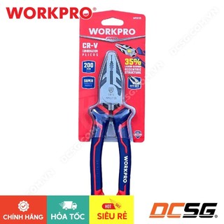 Kìm điện đa năng đoàn bẩy trợ lực bằng thép cr-v cao cấp 200mm workpro wp231125 | dcsg