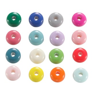 St. kunkka 50 Chiếc Hạt Acrylic 4 * 7mm Nhiều Màu Sắc Phẳng Hình Trụ Hạt DIY Sản Xuất Cho Vòng Tay Vòng Cổ