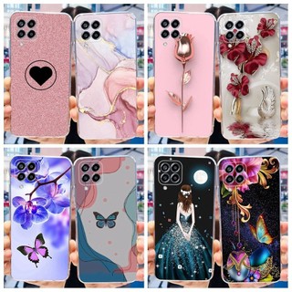 Ốp lưng mềm samsung galaxy m33 ốp lưng hình bướm hoa thời trang cho samsung m33 5g sm-m336b ốp lưng trong suốt