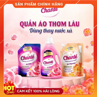 Nước Giặt Xả Chanté Cao Cấp 8 Trong 1 Hương Hoa Hồng Pháp (túi 3,05kg)