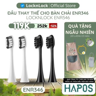 Bộ 4 đầu thay thế cho bàn chải điện LocknLock ENR346  Mã ENR546 2 màu Đen, Trắng - HAPOS KIDS