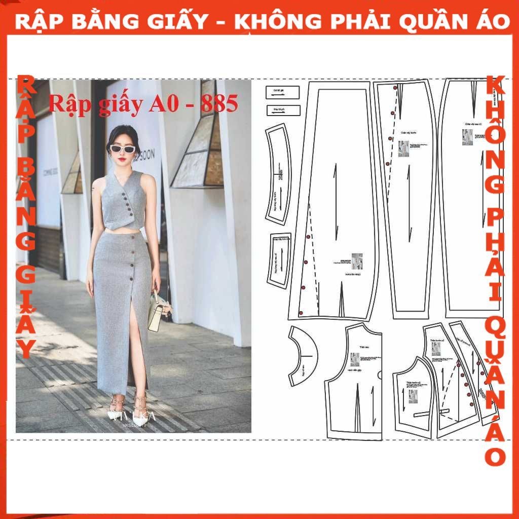 Rập giấy A0 nguyên set cho nữ mã 885