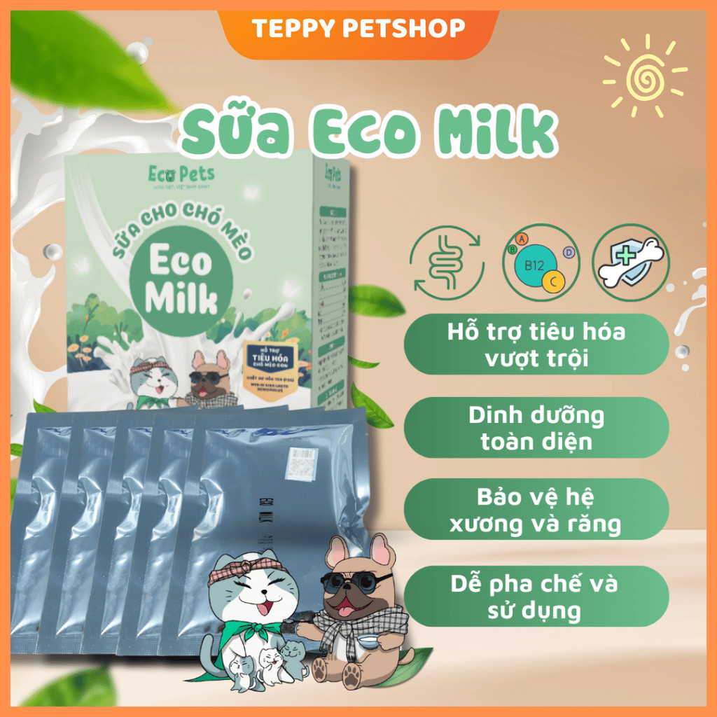 Eco Milk – Sữa Bột Hoàn Hảo Cho Chó Mèo Sơ Sinh