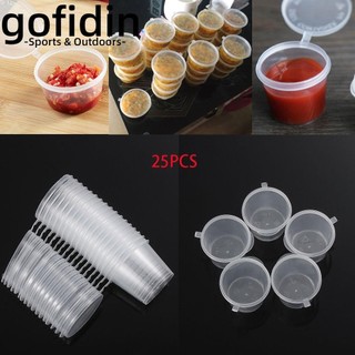 gofidin 25 Cốc Đựng Nước Sốt/ Nước Sốt Bằng Nhựa Dùng Một Lần Tiện Dụng