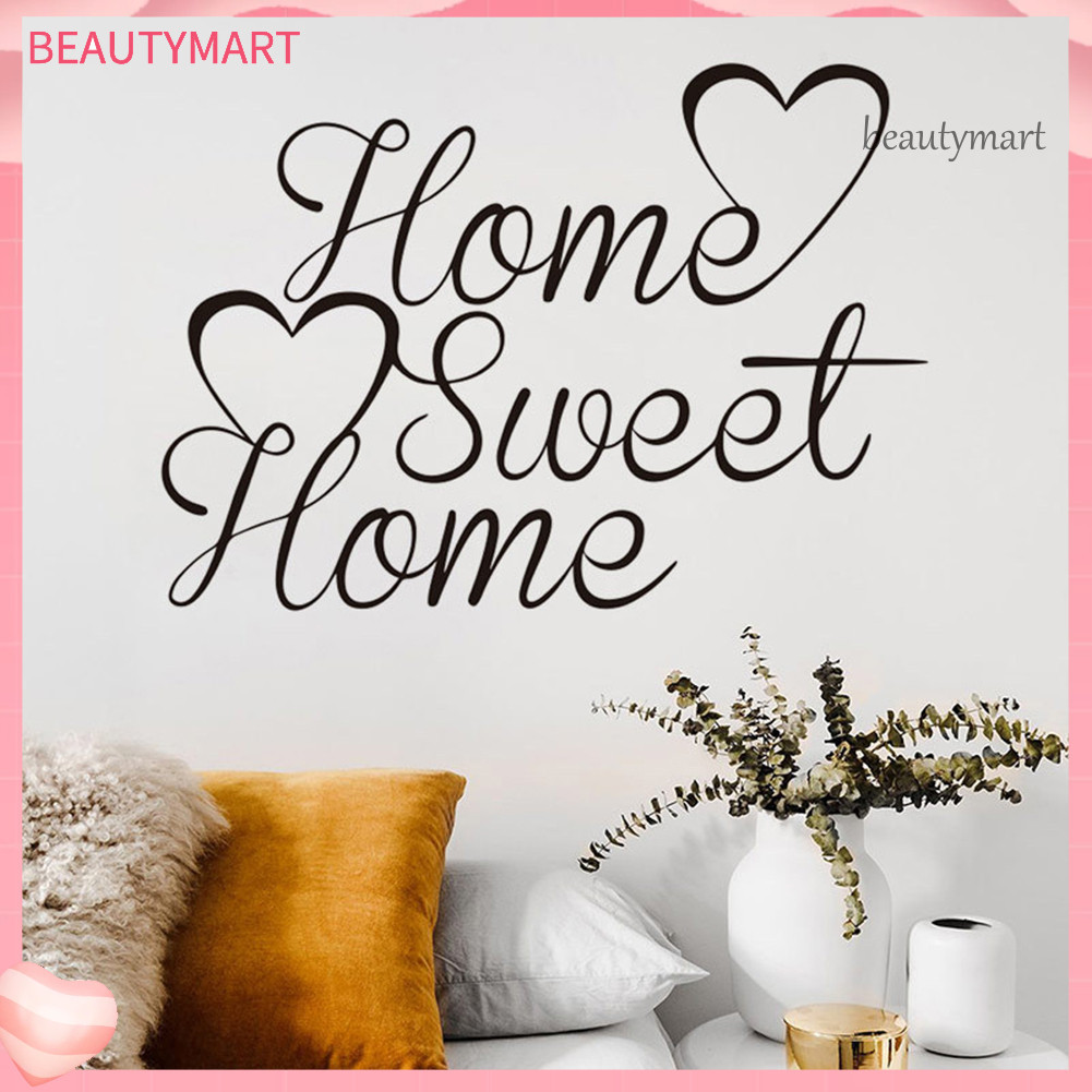 Miếng Dán Tường Trang Trí Nội Thất In Chữ Sweet Home Xinh Xắn