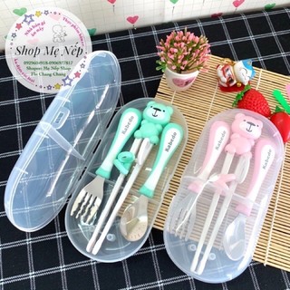 Bộ đũa thìa nĩa cho bé tập ăn