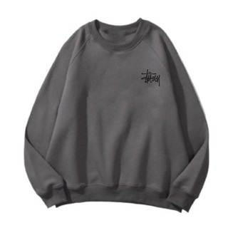 Áo NỈ Hoodie sweater Stussy nam nữ from rộng unisex Basic Áo Hoodie cổ tròn nữ Nỉ Bông cotton chất cotton