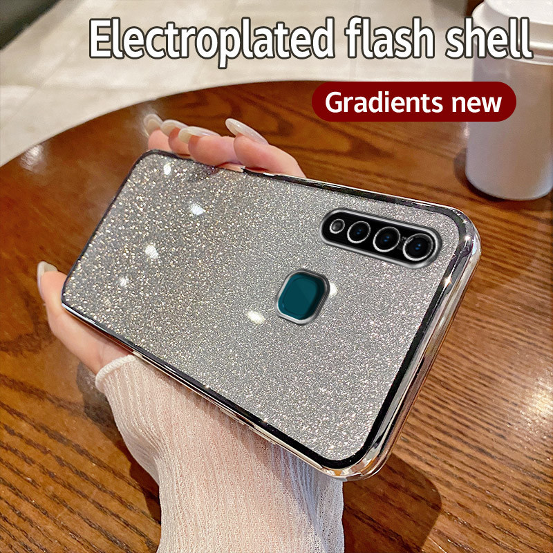 Dành Cho Vivo Y19 Ốp Lưng TPU Chống Sốc Mạ Điện Lấp Lánh Vỏ Điện Thoại Cho Vivo Y19 Ốp Lưng
