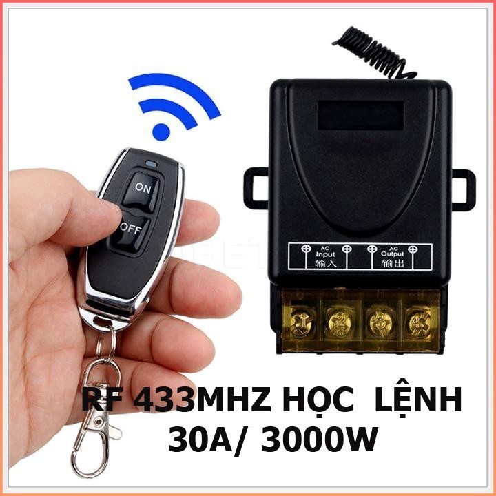 [NEW] Công tắc điều khiển từ xa công suất lớn 100m/3000W/220V bật tắt máy bơm nước, máy rửa xe - HKS