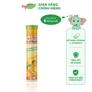 Viên Sủi C Multi Fitolabs Bổ Sung Vitamin C, Tăng Cường Đề Kháng, Tăng Sức Bền Thành Mạch - Tuýp 20 Viên FITO22