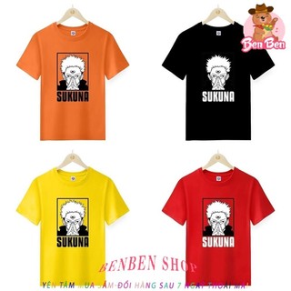 HOT Áo Thun Unisex Cổ Tròn aogau.store In Hình Anime Jujutsu Kaisen Season 2 Màu Đen / Xanh / Đỏ / Vàng
