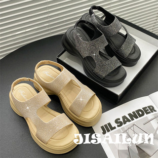 JISAILUN  dép sandal nữ dép bánh mì nữ dép bánh mì Chống Trượt Tinh tế Thời trang Phối hợp dễ dàng Linh hoạt Êm ái Điểm nhấn FDL242093U 8Z240222