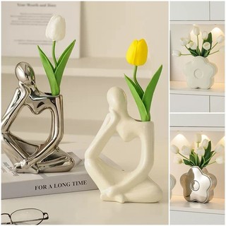 Sáng Tạo Gốm Sứ Bình Phong Cách Bắc Âu Nhà Tư Tưởng Bình Để Bàn Trang Trí Phòng Khách Trang Trí Phụ Kiện