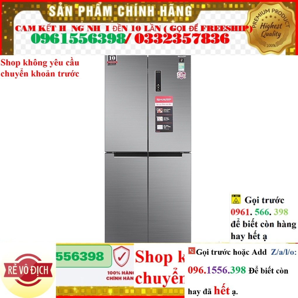 Tủ lạnh Sharp Inverter 401 lít SJ-FXP480V-SL . -bona prezo