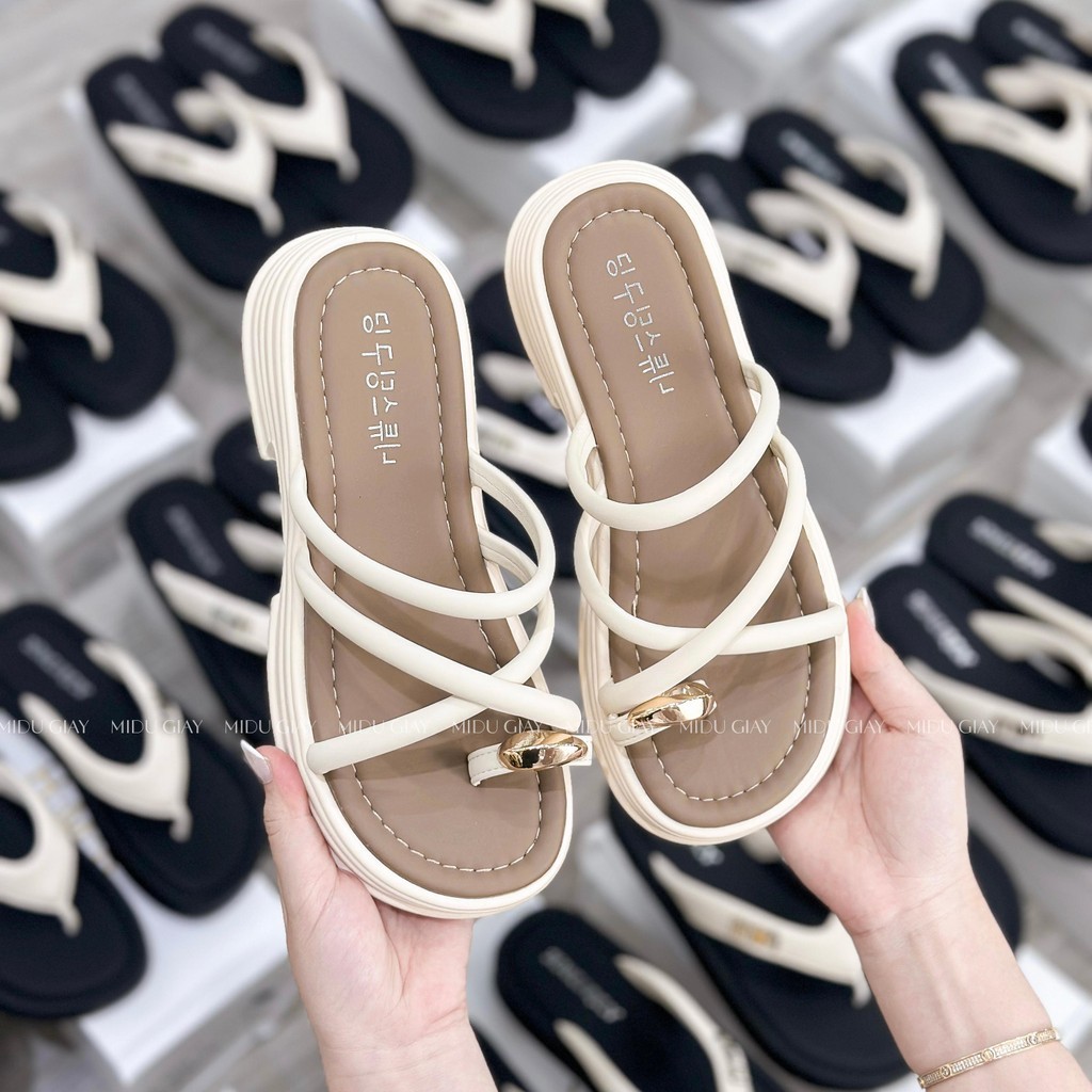 Dép MIDU HAN Quai Chéo Xỏ Ngón 5 Phân