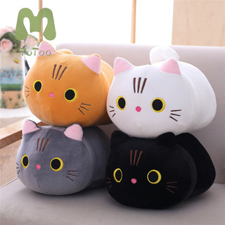 ToToo Búp bê mèo hoạt hình dễ thương gối mèo con mắt tròn đồ chơi sang trọng