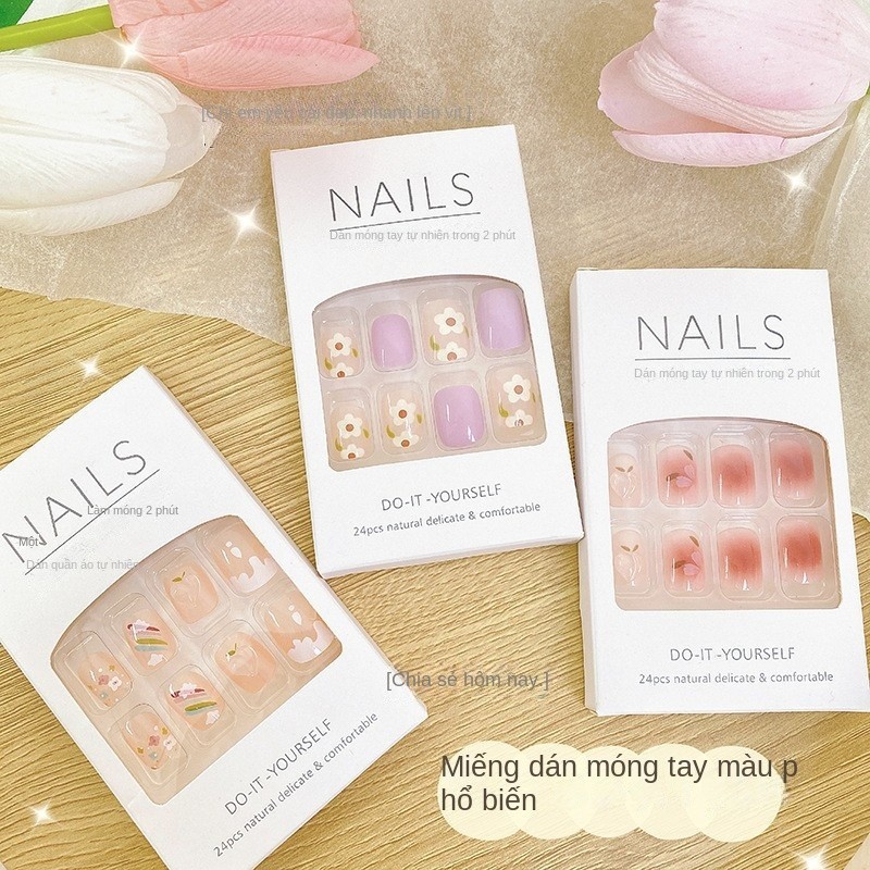 Mofa Meiren Miếng Dán Gel Trang Trí Móng Tay Ngắn Có Thể Tháo Rời