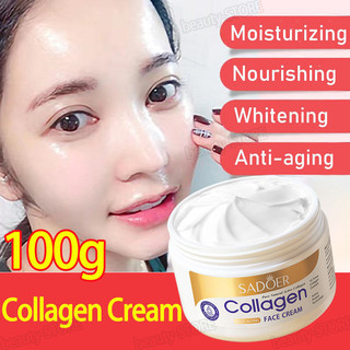 Sadoer Collagen Cream Chống lão hóa Chăm sóc da Làm trắng da Làm sáng vết thâm Kem dưỡng ẩm Collagen