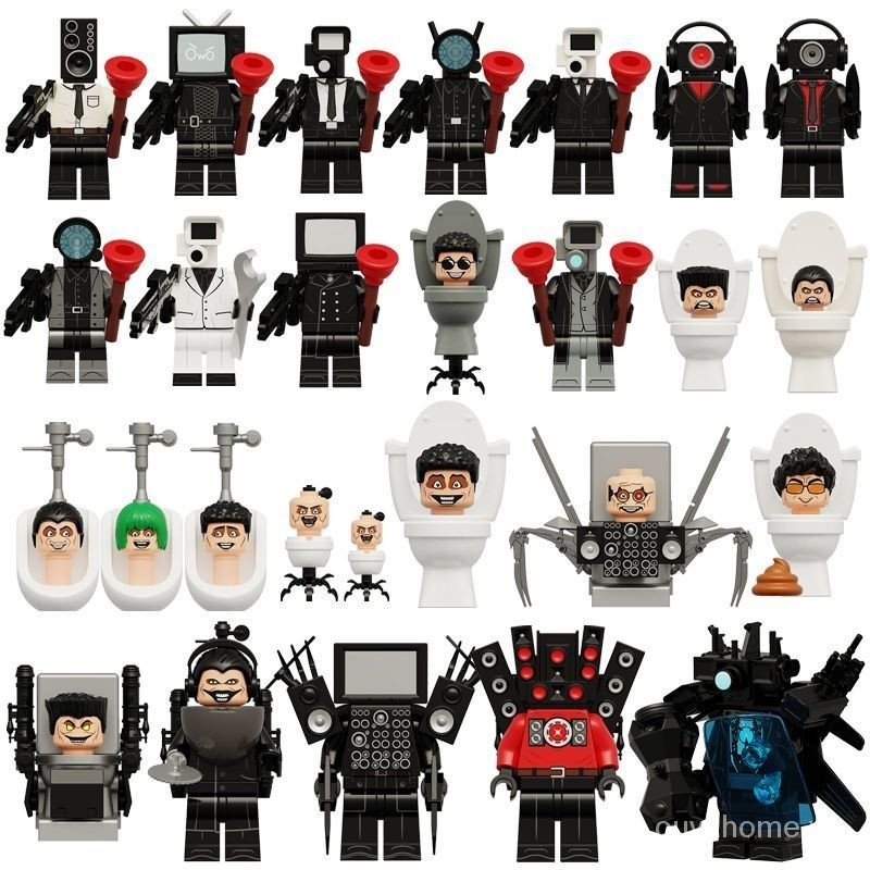 Tương thích với Lego Toilet Man vs Monitor Doll Titan Loa Man và TV Man Hình Lắp Ráp Khối Xây Dựng Đ