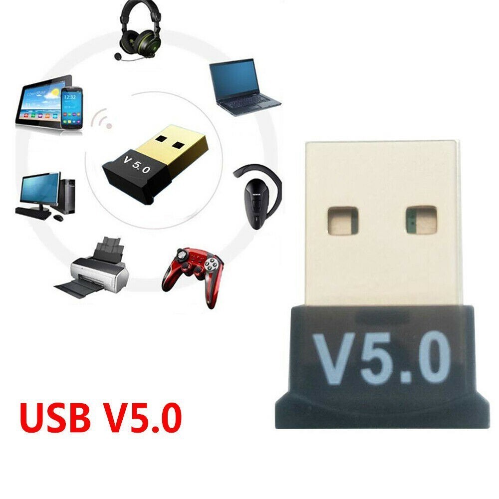 USB Bluetooth 5.0 Dongle CSR, thu phát bluetooth tốc độ cao cho PC và Laptop BH 2 tuần
