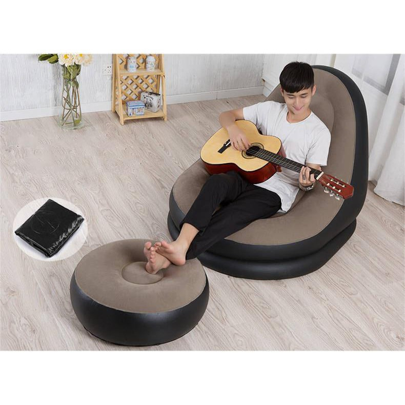 Bộ Ghế SOFA Lười Tựa Lưng Bơm Hơi SHKAT01. Kiểu Dáng Hàn Quốc Bọc Nhung Mềm Mại-Mẫu Hiện Đại -BẢO HÀNH 1-1 HAKATASTORE | BigBuy360 - bigbuy360.vn