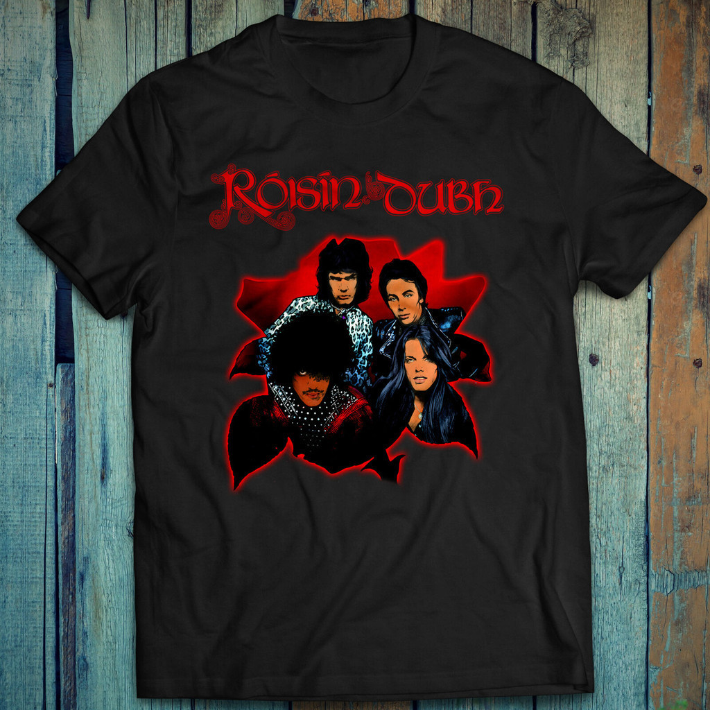 Áo thun Cotton thông thường Hoa hồng đen: A Rock Legend Tee Thin Lizzy