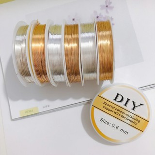 Cuộn dây cước lụa đàn hồi 60m dây thun lụa xỏ chuỗi hạt làm handmade trang sức thắt vòng đồ thủ công-su888
