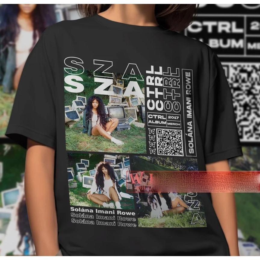2024 bánh quế cho bạn bè Vintage 90S Sza Ctrl Áo Sơ Mi Sza Graphic Tee Merch xs-3xl