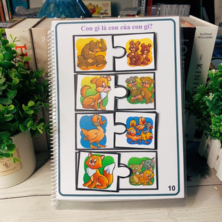 [Autismshop] Học liệu bóc dán chủ đề con vật