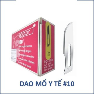 Hộp 100 lưỡi dao mổ, dao y tế số 10