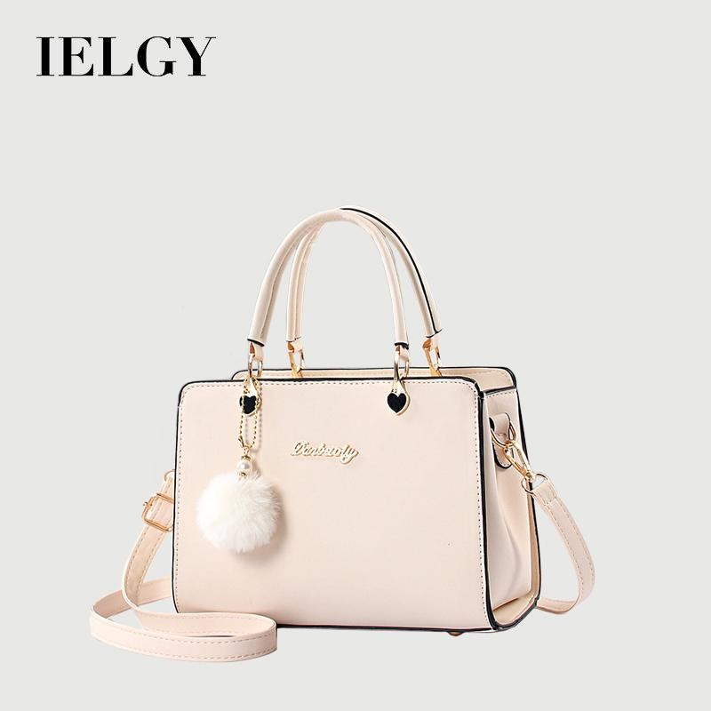 Túi đeo vai bằng da PU thanh lịch IELGY có dây kéo cho túi đeo chéo thời trang nữ