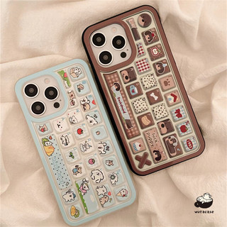 Vỏ Tương Thích Cho IPhone 12 11 14 16 15 13 Pro Max Sọc Chó Con Hoạt Hình Dễ Thương Xúc Xích Chó Con Trường Hợp Vỏ