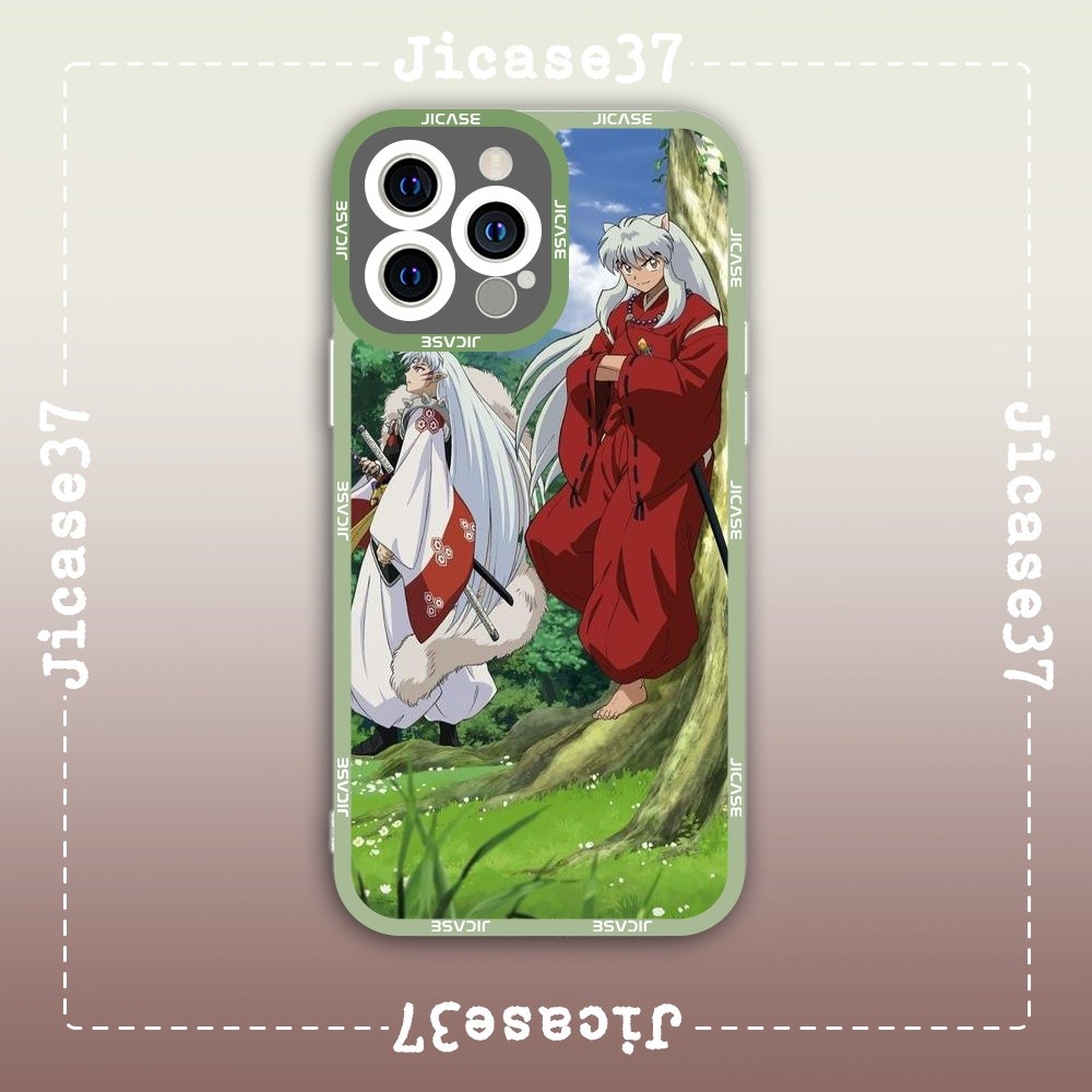 Ốp lưng iPhone Cạnh Vuông Samsung Xiaomi Oppo Chủ đề anime Inuyasha Khuyển dọa xoa
