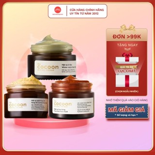 Mặt nạ Cocoon dưỡng ẩm, sáng da, giảm dầu mụn mask cocoon bí đao, hoa hồng, nghệ Hưng Yên 30ml 100ml