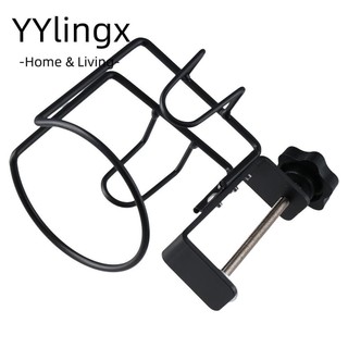 Yylingx giá đỡ cốc uống nước bằng kim loại màu đen kích thước 3.58 inch để bàn
