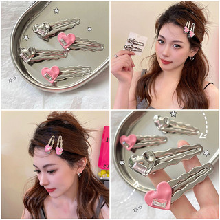 Kẹp Tóc Hình Trái Tim Màu Hồng Dễ Thương Cho Nữ