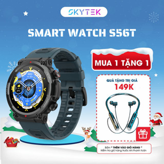Đồng hồ thông minh S56T, Smart Watch thời trang, màn hình cảm ứng, gọi điện chống nước cho cả nam và nữ SKYTEK